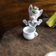 Vintage Glass Animal Figures Lot Marked Japan Parrot & Bowl , Dog and Hydrant | eBay