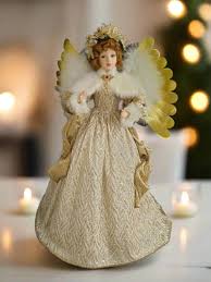 32" Gold Animated Musical Angel Tree Topper