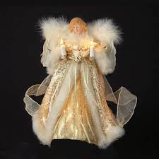 Ivory Gold Angel Tree Topper - Item 105648 | The Christmas Mouse