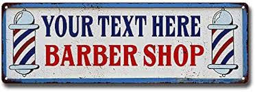 Amazon.com: Personalized Barber Shop Sign Hair Cut Custom ...