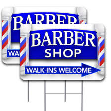 Vista Products 2 Pack Barber Shop (Arrow) Yard Sign 16" x 24 ...