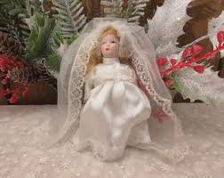 Charming Vintage Wedding Doll - Miniature Porcelain Keepsake ...