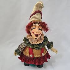 Vintage Jester Clown Doll Handpainted Rare | eBay