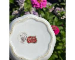 Vintage 1987 Lefton Bone China White Lidded Trinket Dish W ...