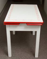 Vintage Porcelain/Enamel Top Table by EPCO. 1940's-1950's