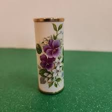 Vintage Genuine Porcelain Lipstick Holder – Purple Violet ...