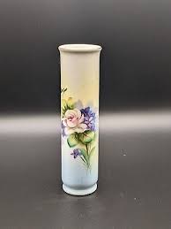 Vintage Lefton Bud Vase Hand Painted Roses and Violets ...