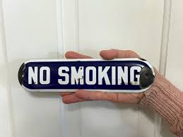 Early Porcelain Sign No Smoking - Etsy