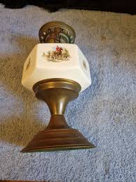 Vintage porcelain and brass vintage oil lamp (incomplete and ...