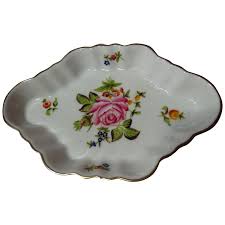 Herend China Rose Decorated Trinket Dish 7737. For Sale at ...