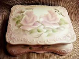 Vintage Custom "Miriam" PORCELAIN ROSES TRINKET BOX Hand Painted by Wm Brinks | eBay