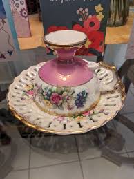 VINTAGE STERLING CHINA PEDESTAL TEA CUP AND RETICULATED SAUCER IRIDESCENT FINISH | eBay