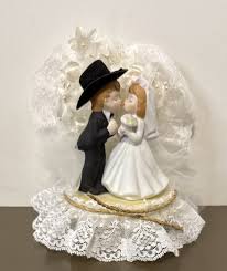 Vintage Wilton Wedding Rustic Western Cowboy cake topper ...