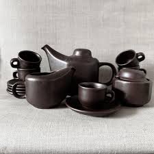 Vintage Ceramic Coffee Set by Károly Szekeres, 1980s, Set of ...
