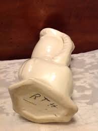 Vintage 8" Ceramic Pottery Ivory Glaze Duckling Pitcher | eBay