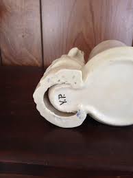 Vintage Ceramic Hand Painted COURTING COUPLE Lady PLANTER ...