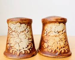 Quantock Pottery Salt and Pepper Shakers, Rustic Kitchen - Etsy