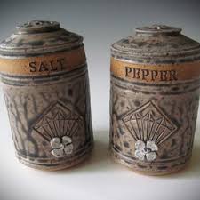 Ceramic Pottery Stoneware Handmade Wheel-thrown Salt and Pepper Shakers One of a Kind - Etsy