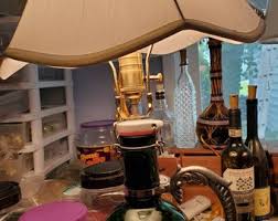 Muster Geschutzt, Green, 2 Litre Growler Lamp With Ornate Handle and White Sculpted Lamp Shade - Etsy