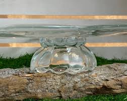 Large Vintage Cake Plate / Cake Plate on Foot, Bohemian Lead ...