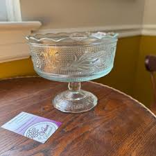 Beautiful Glass Pedestal Dish Vintage Candy Bowl Floral Container Vase, 1960's - Etsy