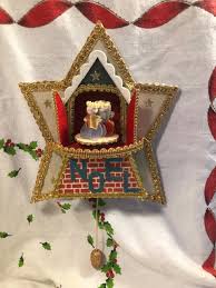 STAR ANGELS NOEL Vintage 50s Wood Christmas Pull String Music Box Made in Japan $35.00 - PicClick