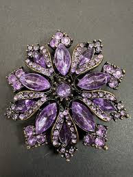 Vintage Costume brooch Lavender colored stones | eBay