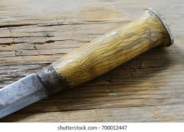 Traditional Finnish Knife Puukko On Wooden Stock Photo ...