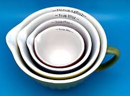 Set of 4 Ceramic Measuring Cups Table Tops Gallery Brasserie ...