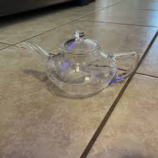 Wowzy! Beautiful Vintage Pyrex Glass Etched Teapot. Clear Pyrex. Almost Antique | eBay