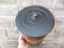 Antique 1800's Wood German Apothecary Jar Herba. Ment. Crisp ...