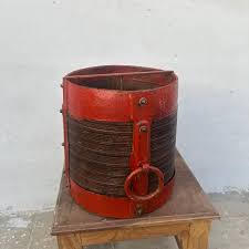 Wooden Primitive Antique Pot, Vintage Wooden Flower Pot ...