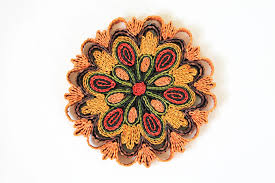 Vintage Woven Raffia Trivet Pot Holders S/4 | Chairish