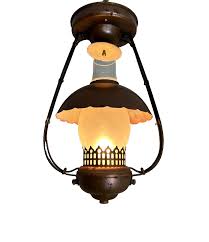 vintage primitive cabin flush mount fixture | eBay