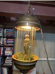 Vintage 70's Hanging Mineral Oil Rain Lamp W/3 Gold Goddess Statue Mint for Sale in Long Beach, CA - OfferUp