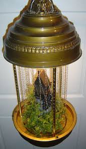 VERY NICE VINTAGE 70s HANGING SWAG OIL RAIN LAMP LIGHT GRIST MILL CREATORS~~ | #342372453