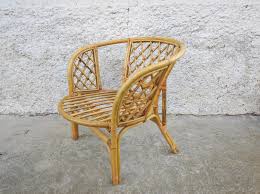 Vintage Rattan Chair/ Wicker Chair/ Boho Style / Bamboo ...