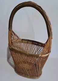 Late 20th Century Slim Pencil Rattan Reed & Twine Oval ...