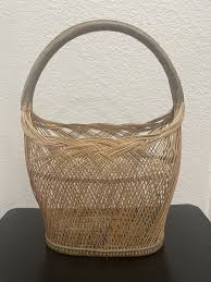 Vintage Japanese Ikebana Hangakago Bamboo Basket | eBay