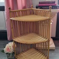 Corner Shelf, Rattan, Bamboo, Mid Century 1960 1970 60's 70's Old Vintage French Rattan Bamboo Shelf Wall Hanging - Etsy