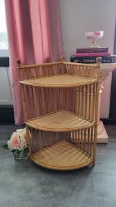 Estante de esquina, ratán, bambú, mediados de siglo 1960 1970 60's 70's antiguo estante de bambú de ratán francés para colgar en la pared - Etsy México