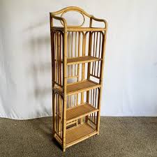 Boho Chic Bamboo Rattan Etagere – Dolphin & Flamingo