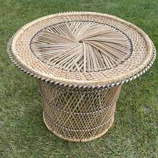 Mid 20th Century Mid Century Peacock Matching Wicker Side ...