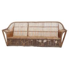 American Stick Wicker Set - Sofa and Matching Lounge Chair, Circa 1930 at 1stDibs