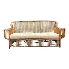 Vintage Coastal Stick Rattan Sofa | Chairish