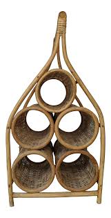 1980s Wicker Wine Caddy | Chairish