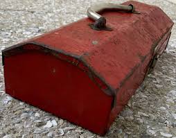 Metal Tombstone Tool Box Chipped Red Paint Original Vintage 15X6X4 Shop Bench Prop up Cycle Re Purpose Industrial Storage Hobby Craft Barn - Etsy Hong Kong