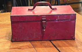 Red Vintage Tool Box - Etsy