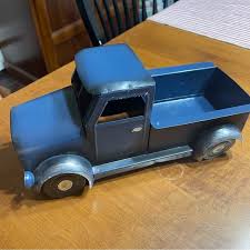 None | Accents | Galvanized Metal Truck Sitaboutplant Holder Measures 175 X 5 475 Blue | Poshmark