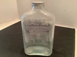 Vintage glass refrigerator bottle, waterfall design, with lid | eBay